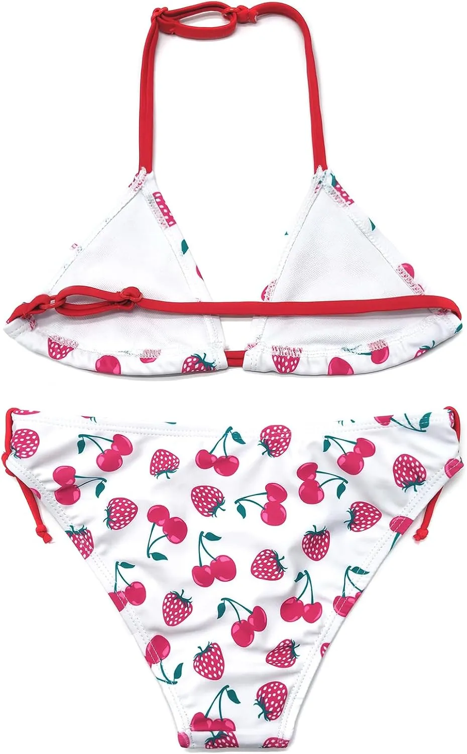 SHEKINI Girls Swimwear Halter Triangle Bikini Set Ruffled Hawaii Beach Sport Two Piece Swimsuits