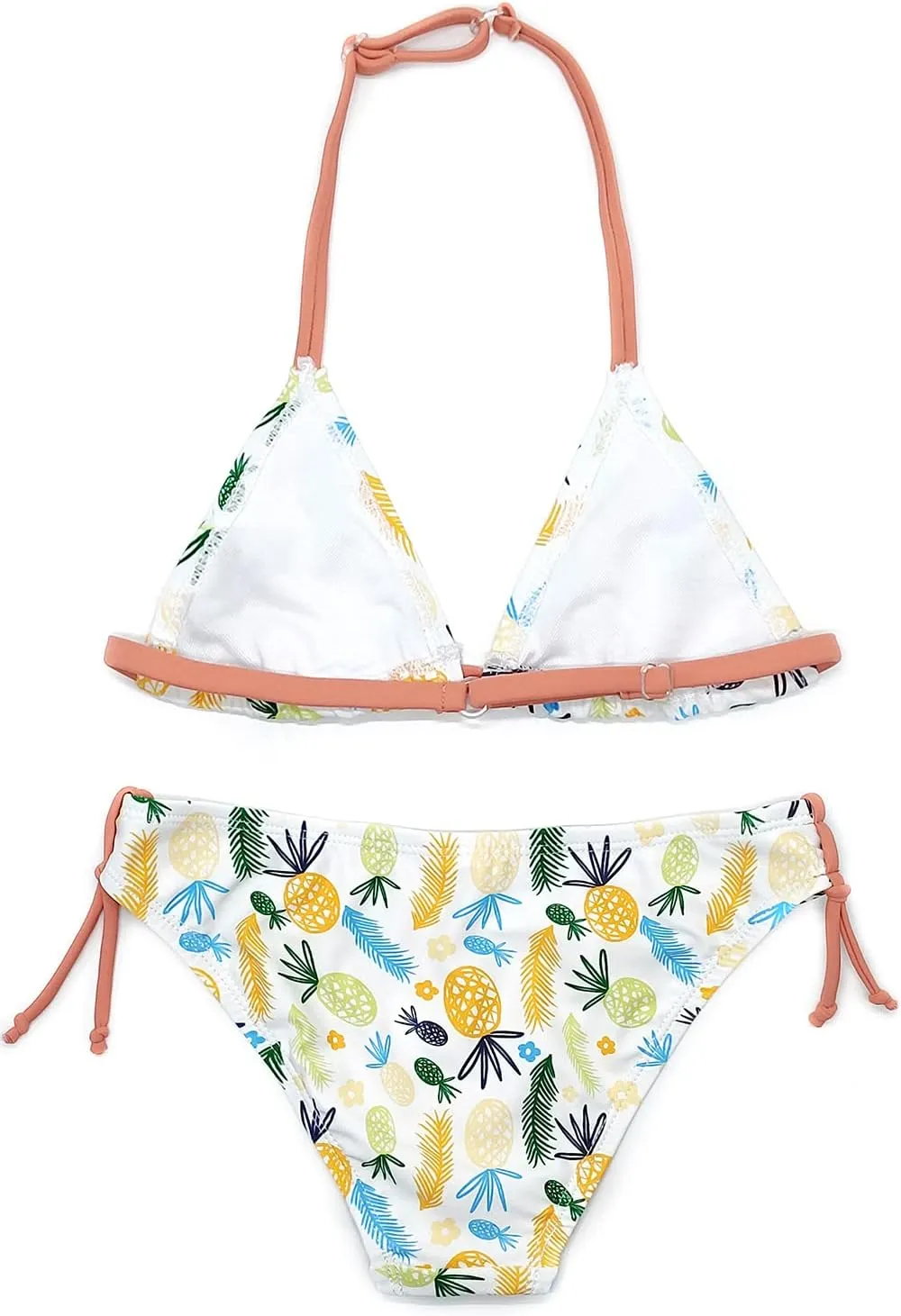 SHEKINI Girls Swimwear Halter Triangle Bikini Set Ruffled Hawaii Beach Sport Two Piece Swimsuits