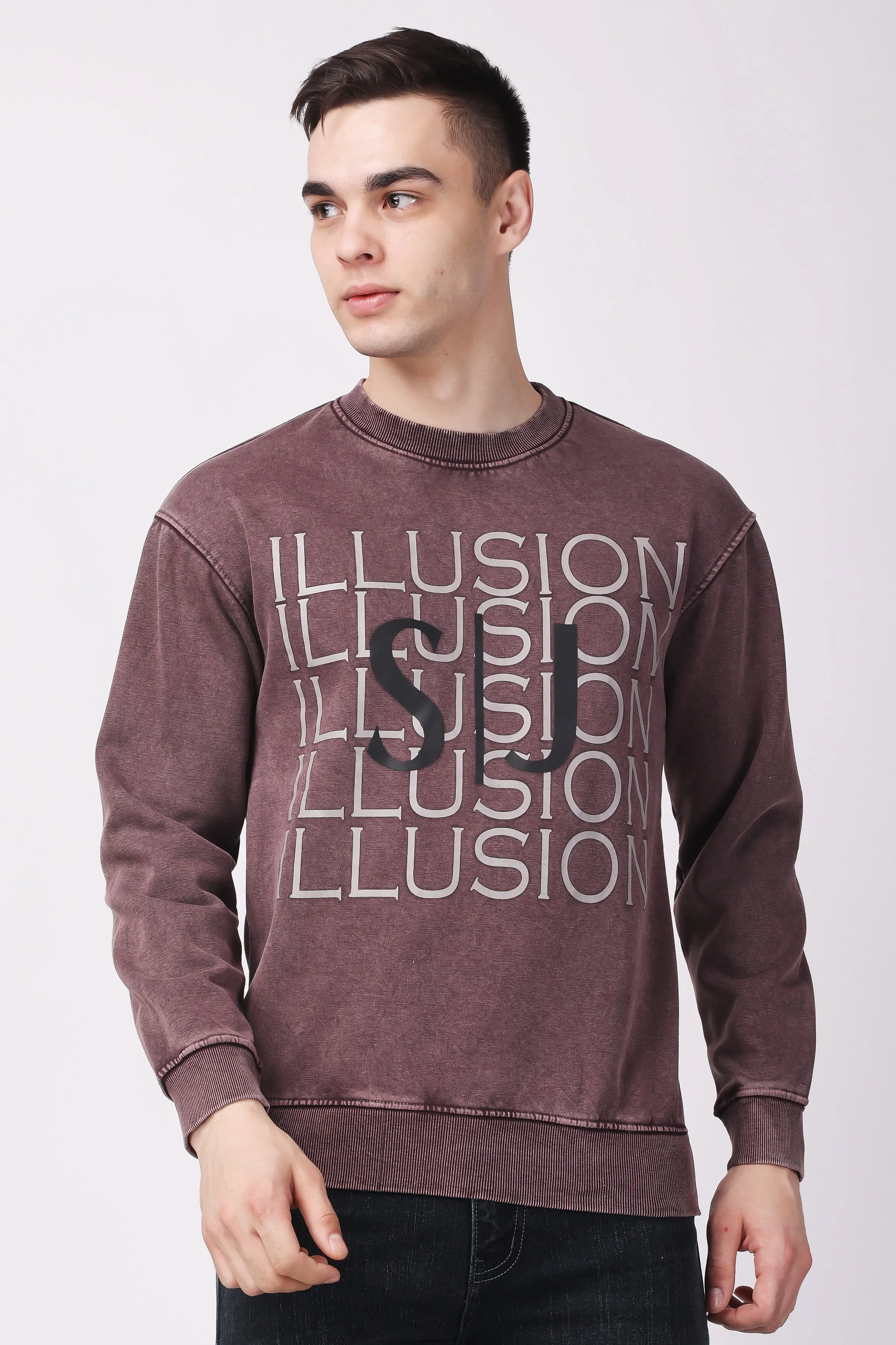 STYLOX ACID WASH SWEATSHIRT - 131641