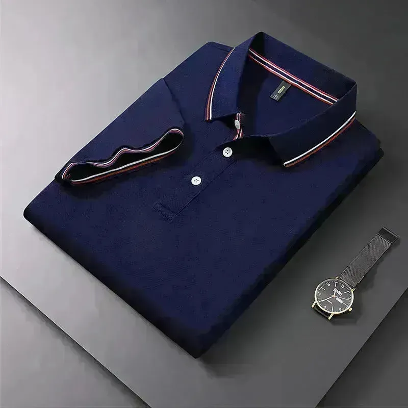 Summer Men's Polo Shirt Lapel T-shirt Collar T-shirt for Men