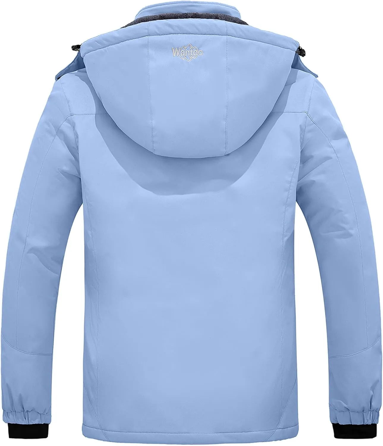 wantdo Women's Mountain Waterproof Ski Jacket Windproof Rain Jacket Winter Warm Hooded Coat