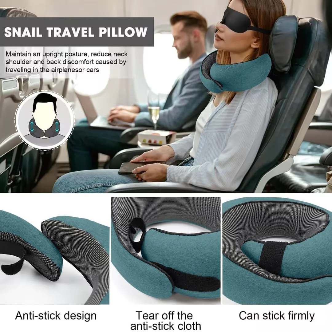 WEERSHUN Travel Pillows for Airplanes,2024 New Travel Pillow,Travel Neck Pillow Airplane Memory Foam Travel Pillow Neck Pillow for Traveling Suitable for Airplanes,Offices and Cars